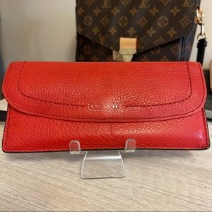 Pebble Leather COACH envelope wallet